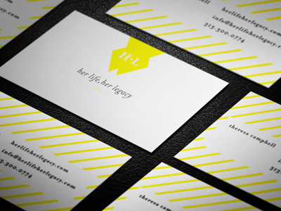 HLHL Identity Comp 2 badge brand business card geometric identity logo stripes yellow