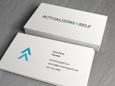 Actualizing Self actualizing self arrows business card logo