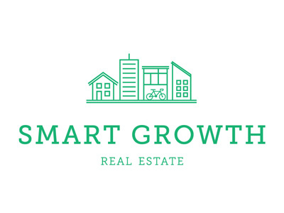 Smart Growth Real Estate Logo Final green icon illustration line art logo museo slab real estate sustainable