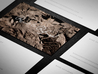 Raw & Refined Business Card Comp business card distressed lettering logo photography raw refined rustic