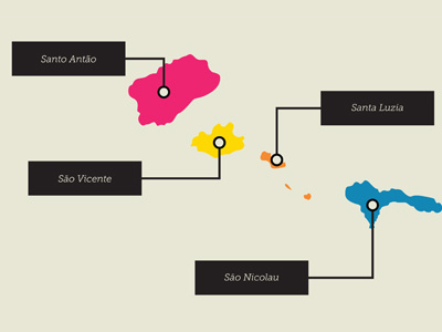 Cape Verde Map 01 color illustration map