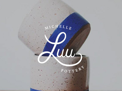 Michelle Luu Pottery Logo hand lettering lettering logo pottery serif