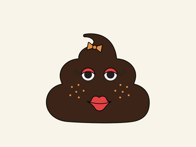 Girls Poop, Too feminine girls illustration lips poop