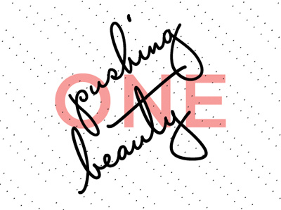 Pushing Beauty Essential Oil Label Design black chakra dots essential oil label lettering opacity pink