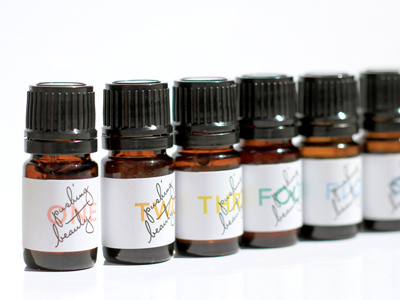 Essential Oil Packaging Design chakra color essential oil healing kit lettering packaging pushing beauty rainbow
