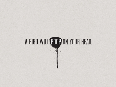 Bird Poop blog graphic simple typography