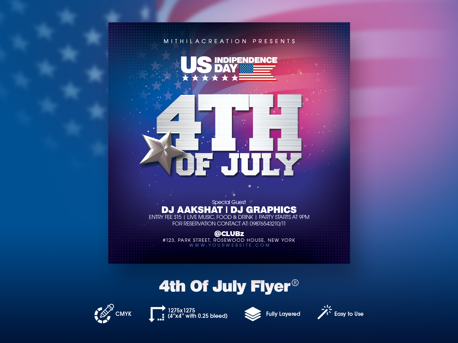 4th Of July Flyer by Mithila Creation on Dribbble