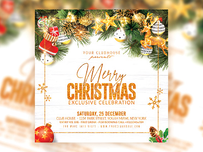 Christmas Flyers 2022 Christmas Flyer By Arkcreative On Dribbble