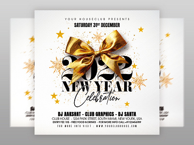 New Year Flyer branding christmas club club flyer event flyer flyer design graphic design happy new year holiday instagram logo merry christmas new year new year 2022 new year party new years eve night party party print