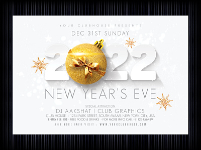 New Year Flyer 2020 party advertising branding christmas club club flyer event flyer flyer design graphic design holiday logo merry christmas new year new year party new years new years eve party santa claus