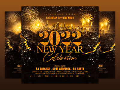 New Year's Eve advertising christmas club flyer event facebook post flyer happy new year holiday instagram merry christmas merry xmas new year new year 2022 new year party new years new years eve santa claus weekend xmas
