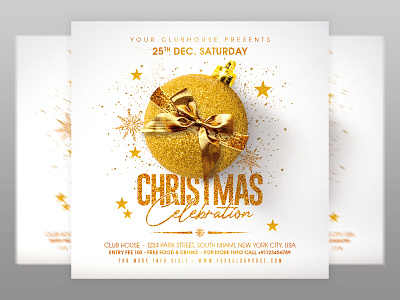 Christmas Flyer branding christmas christmas eve christmas gift christmas party christmas tree club flyer facebook flyer template graphic design holiday instagram logo merry christmas merry xmas new year new years eve party santa claus xmas