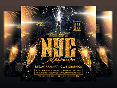 New Year Flyer advertise branding club club flyer clubhouse event flyer design graphic design happy new year holiday instagram logo new year new year 2022 new year eve new year flyer new year party new years new years eve nye