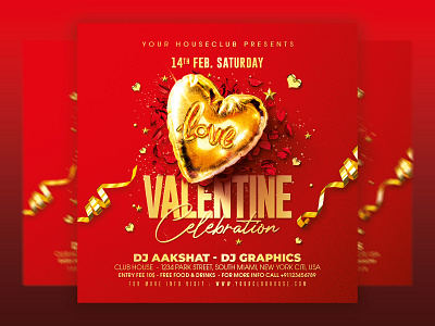 Valentine Day Flyer club club flyer clubhouse event flyer design flyer template graphic design holiday instagram logo love love night party rose valentine valentine day valentines valentines day vday