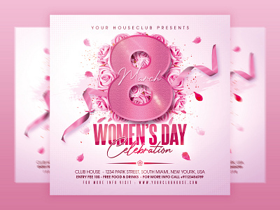 Womens Day Flyer club club flyer club house club party event flyer flyer template holiday holidays instagram ladies night night club party woman woman day womans day women womens day womensday