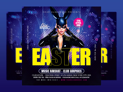 Easter Flyer branding club club flyer design easter easter bunny easter egg hunt easter holiday easter week event facebook flyer design flyer template graphic design happy easter holiday instagram logo party spring