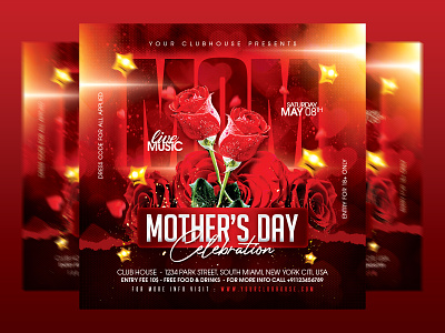 Mother's Day Flyer branding club club flyer event flyer design flyer template happy mother day happy mothers day holiday instagram logo mom mother mothers day mothers day party mothers love party