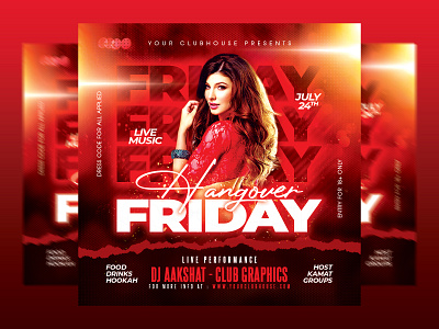Night Club Flyer ad after work club club house clubhouse event flyer design flyer template friday party girls day out holiday instagram ladies night night club night club party night out nightclub party social media vip