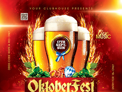 Oktoberfest Flyer branding club club flyer club house design event flyer flyer design flyer template german germany graphic design holiday instagram logo night club oktober oktober fest oktoberfest weekend