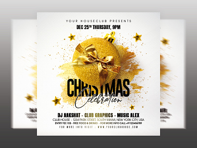 Christmas Flyer christmas christmas decoration christmas eve christmas party club flyer event flyer design flyer template happy new year holiday instagram logo merry christmas merry xmas nye santa claus winter holiday xmas xmas party xmas tree