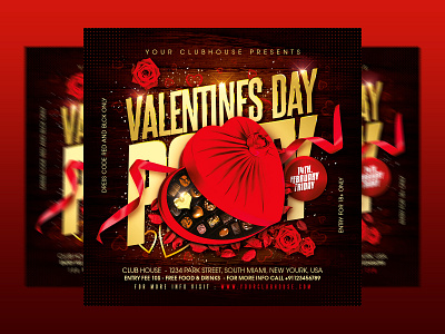 Valentine's Day Flyer club club flyer clubhouse cupid event flyer flyer design holiday instagram logo love night club party valentine valentine day valentines valentines day valentines day 2023 vday