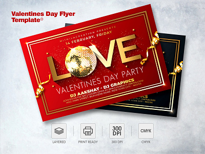 Valentine Day Flyer 14 feb 14 february club club flyer flyer flyer design flyer template love nightclub romantic valentine valentine day valentines valentines day valentinesday