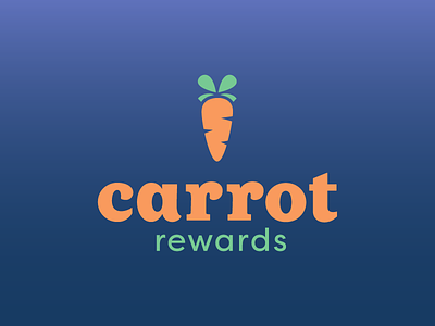 Carrot Rewards Logo app branding carrot health icon logo rewards