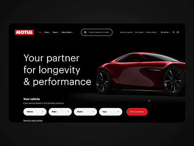 Automotive Web Experience animated animation auto automotive car clean design design design system idean interface interface animation micro interaction motion motion design moto premium ui user user interface ux