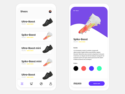 Shoe app design mobile mobile ui shoe app ui