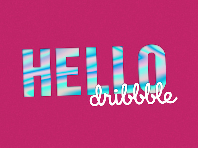 Hello, Dribbblers! blue colorful colorful art colorful design colorful logo colors debuts debutshot design effect first hello dribbble minimal pink sponge start typography vector web white