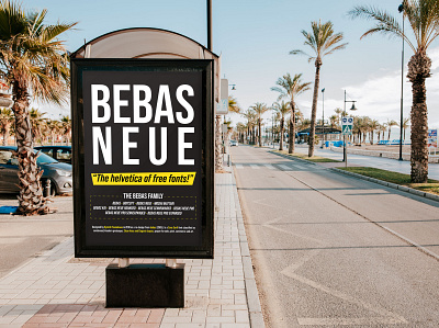 Bebas Neue Ad advertisement graphic design mupi