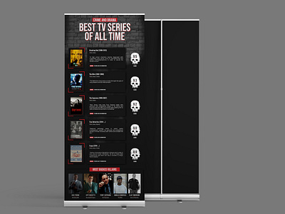 best tv series of all time: crime and drama (roll-up) graphic design information design