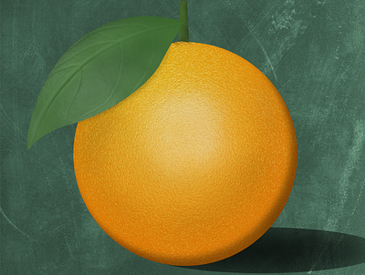 Just an Orange fruit illustraion photoshop