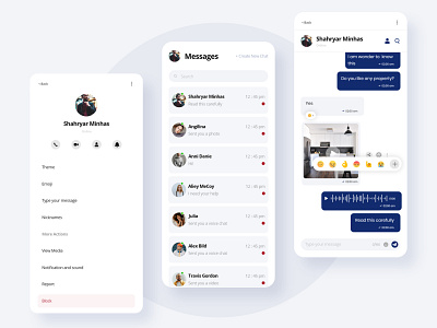 Message App Concept - Messenger Concept app design chat chat app clean app concept daily ui graphic design message messenger minimal modern rich technologies ui ui ux ux