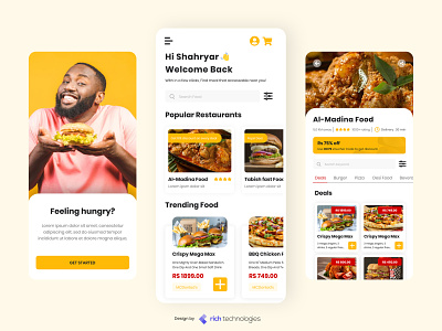 Food app concept 😋 brand visualization branding food food app food website graphic design menu menu app mobile app rich technologies ui ui design ui ux ux solution