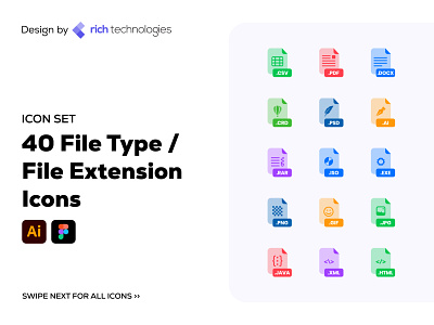 File Type / File Extension icons clean dark doutone extension figma file file extension file type file types icon icon set icon sets interface light lights line solid ui ux vector