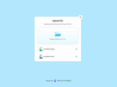 Drag and Drop Upload Screen