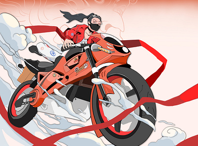 Motorcycle Girl illustration