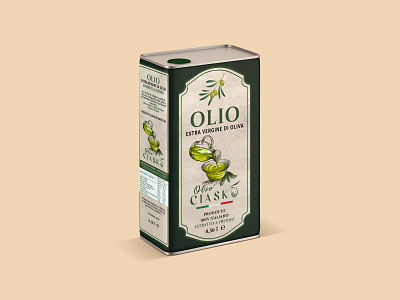 Olive Oil Tin Can Mockup PSD Free Download