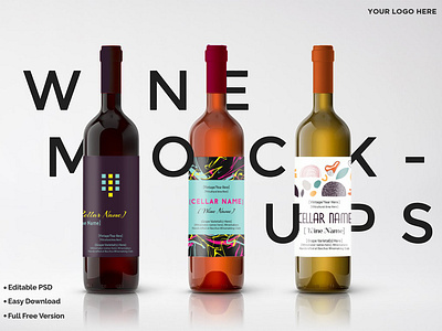 Wine Bottle Mockup