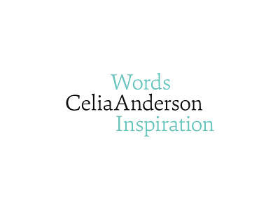 Celia Anderson and copywriter identity logo words writing