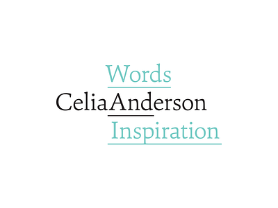 Celia Anderson 3 and copywriter identity logo words writing