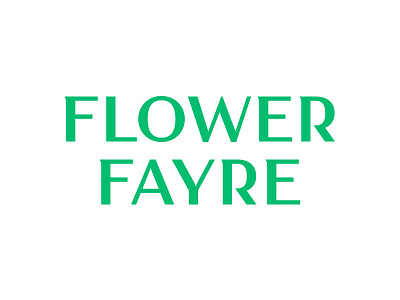 Flower Fayre Kerning custom florist flower identity kerning logo type