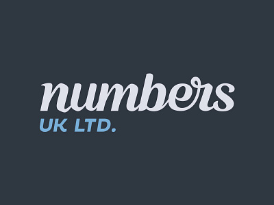 Numbers 4 custom lettering numbers word mark