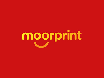 Moorprint 1 design logo printing smile