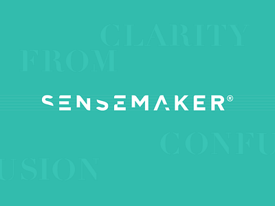 Sensemaker Dribbble 2 business clarity coach code confusion cut design focus logo reveal type