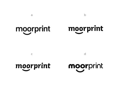 Moorprint 2 design logo printing smile