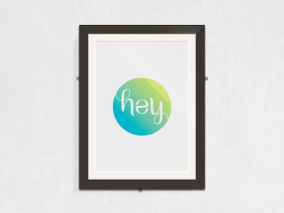 Hey ambigram play poster