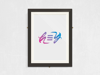 Hey 3 ambigram play poster