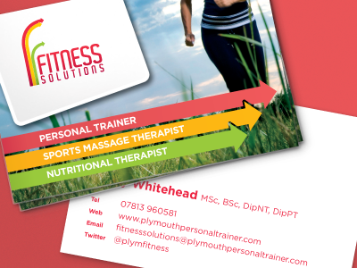 Fitness Solutions Cards business cards fitness trainer